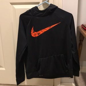 Nike orange/Black hoodie
